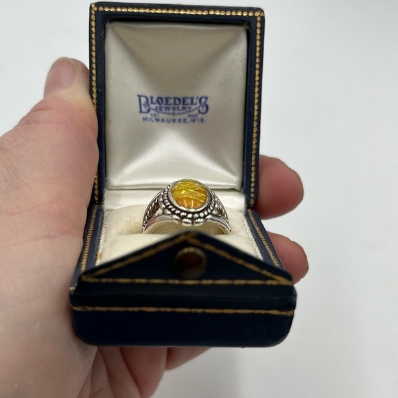 Designer Carolyn Pollack Vintage Relios Desert Scene Sterling 925 Ring Sz 7.5 - Picture 8 of 15